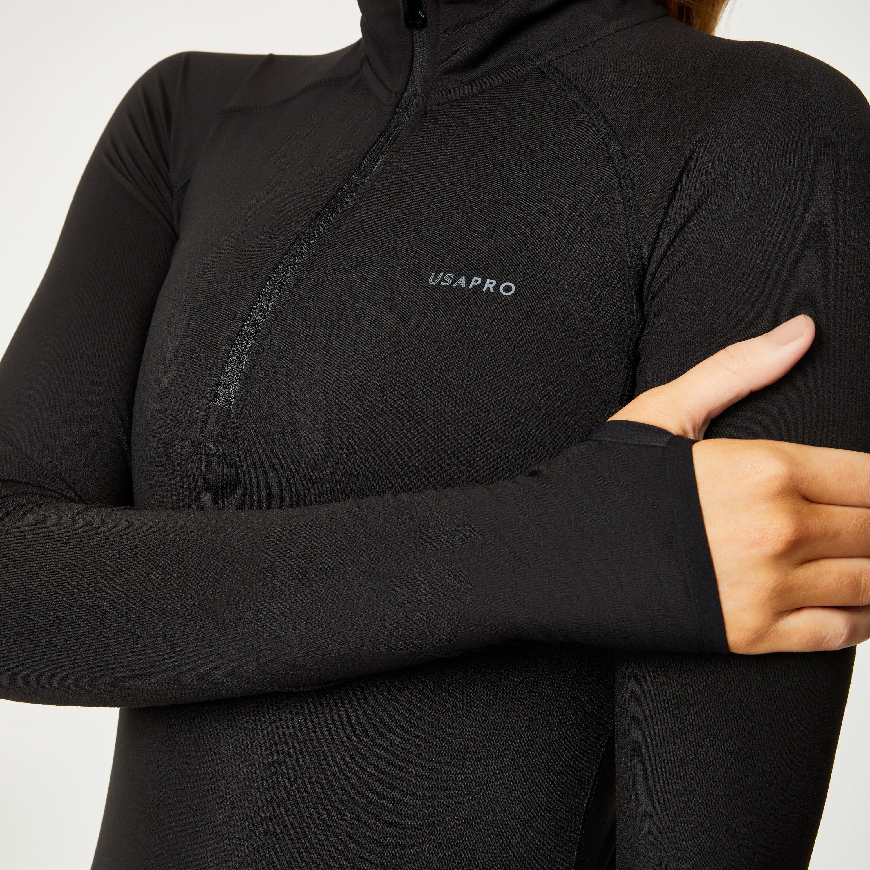 USA Pro Long Sleeve Quarter Zip Top Womens