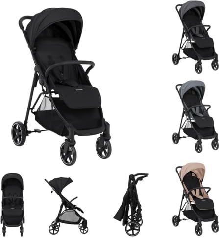 Kikkaboo - Buggy Alexa - Zwart - Opvouwbaar - Verstelbare Rugleuning