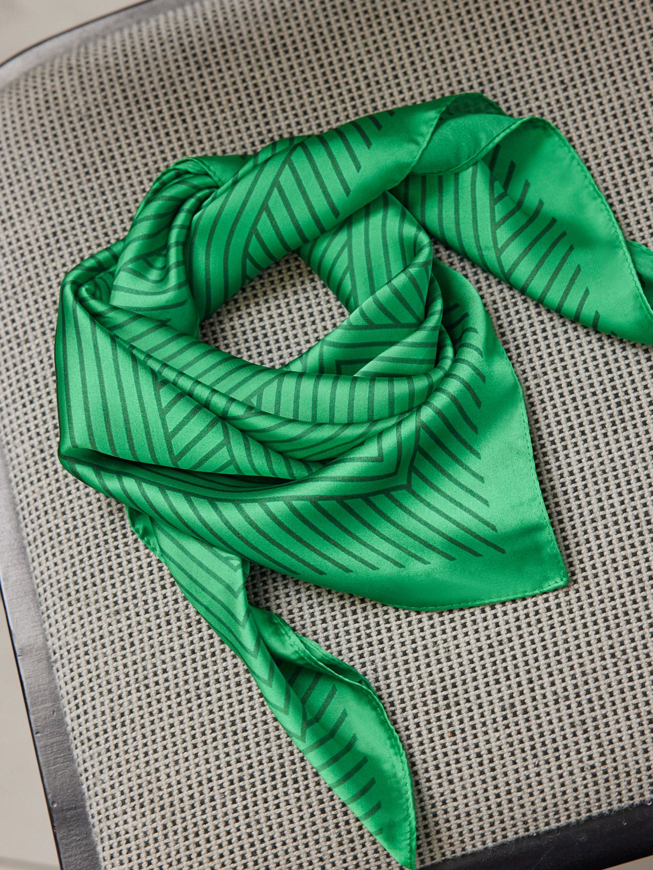 Foulard imprimé géométrique mixte