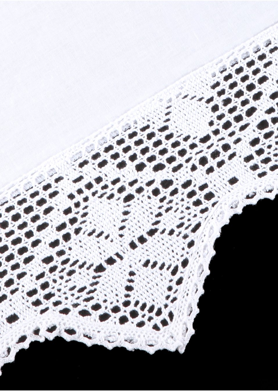 Brise-bise avec bordure en crochet