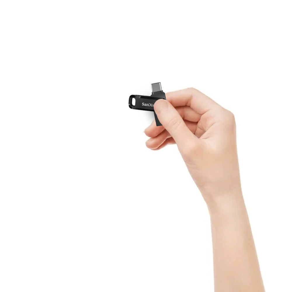 (256GB) Ultra Dual Drive Go USB C / USB 3.1 Speicher Stick Flash Drive 150Mbps (SDDDC3-256G-G46) - Schwarz