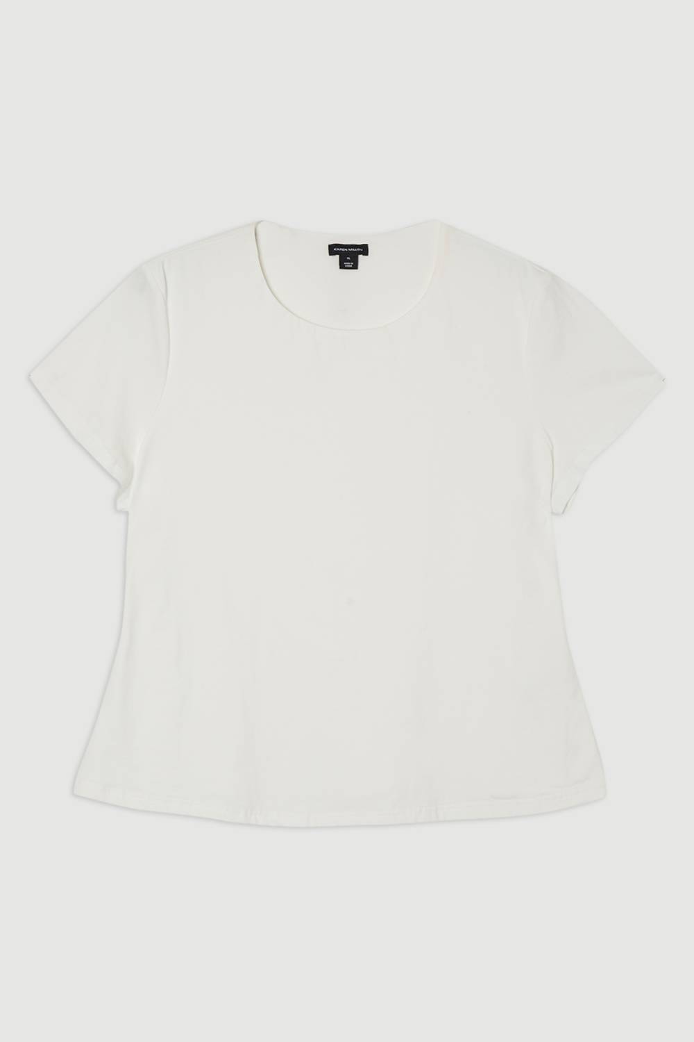 KarenMillen T-Shirt en Coton Stretch Grande Taille