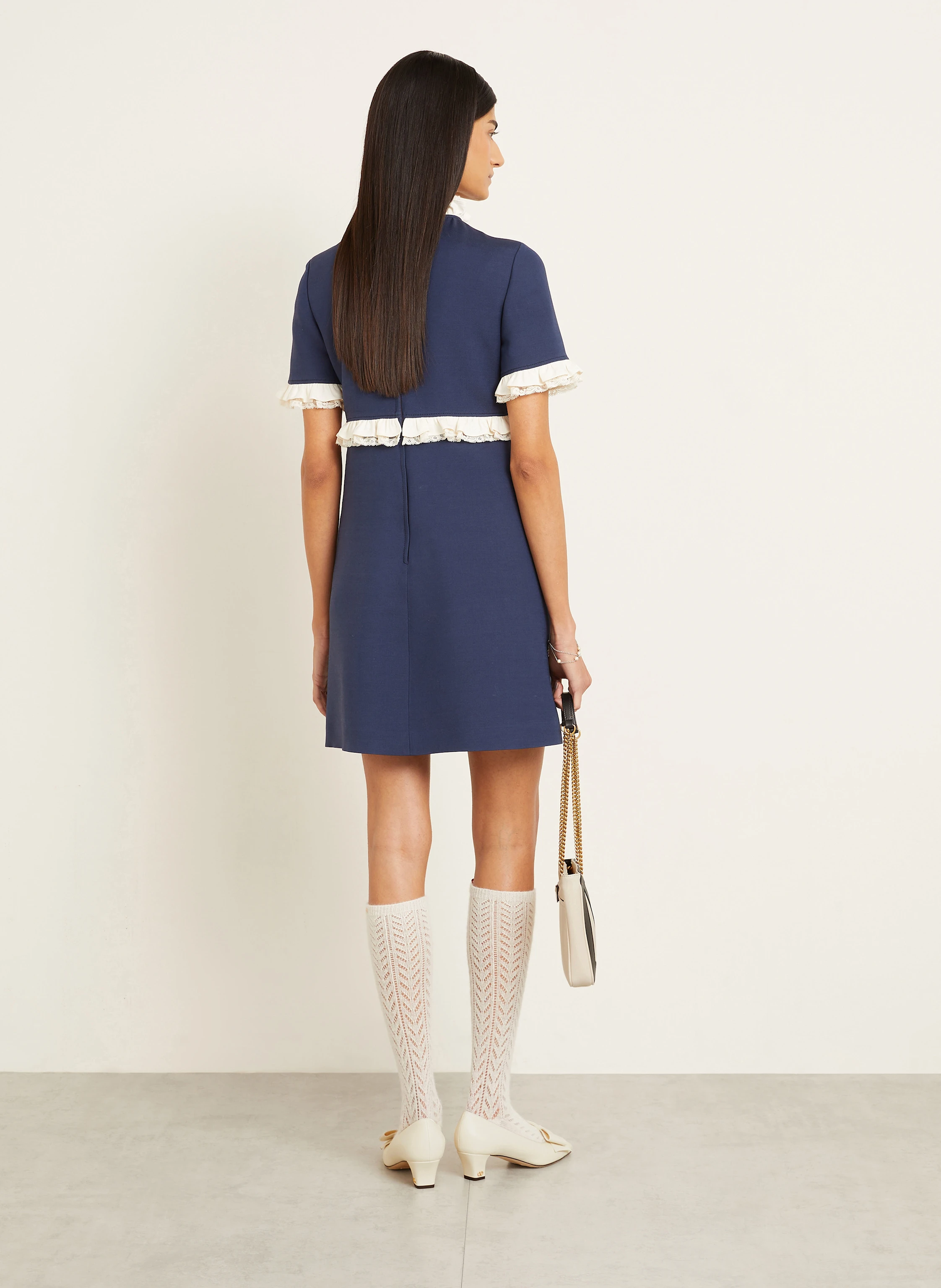 VALENTINO Kleid mit Seide und Spitze