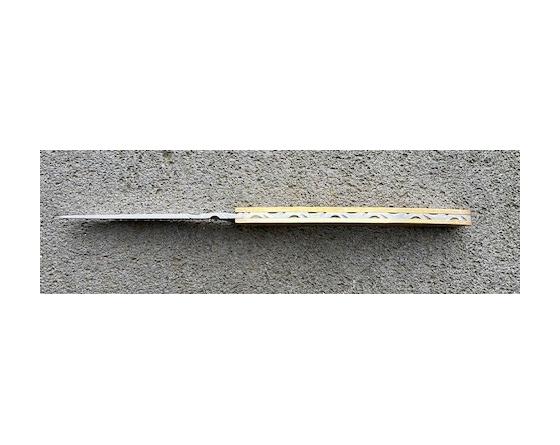 Le Thiers Coursolle 12 cm Manche Laiton satiné uni guilloché Couteau de poche Le Thiers par Coursolle