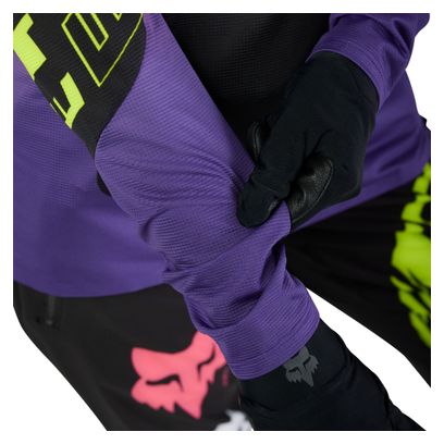 Maillot Manches Longues Fox Flexair Elevated Noir/Violet Femme