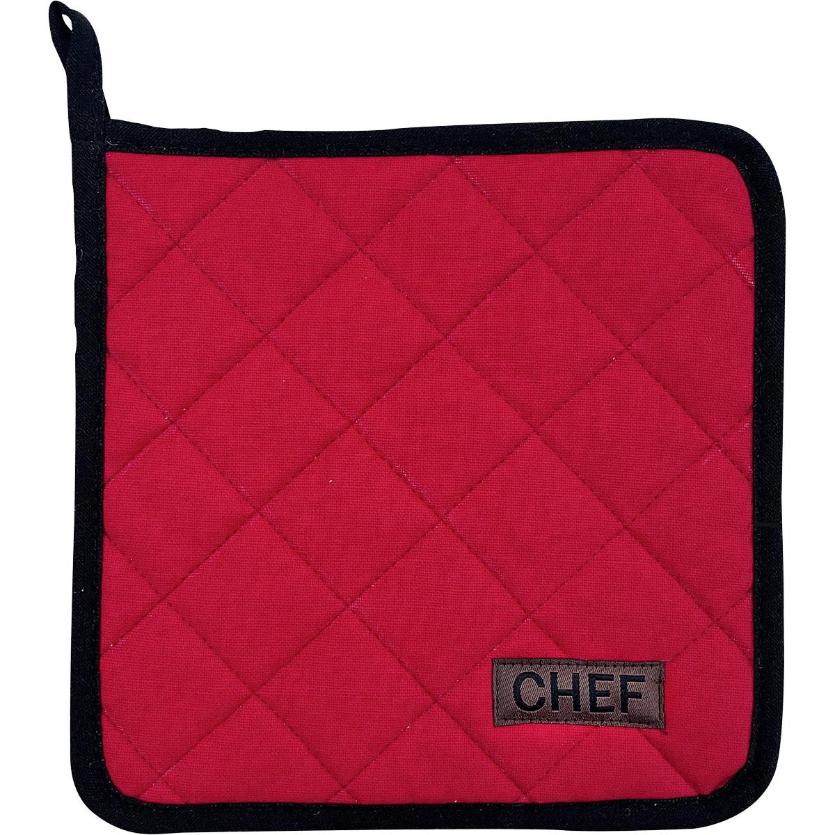 MANIQUE CHEF 20X20CM COTON ROUGE