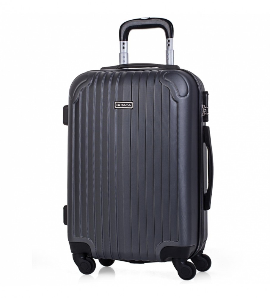 Mala de cabine rígida ITACA com 4 rodas T71550 Antracite - 55x38x20cm -