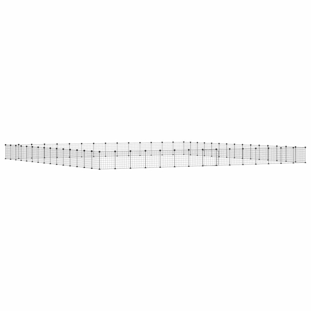 Cage animaux de compagnie à 60 panneaux et porte noir 35x35 cm
