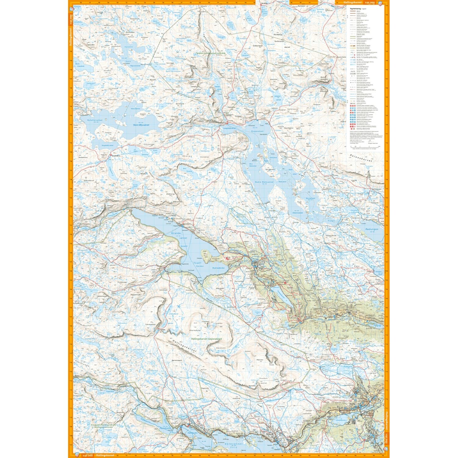 Calazo Finse Hallingskarvet Aurlandsdalen 1:50K