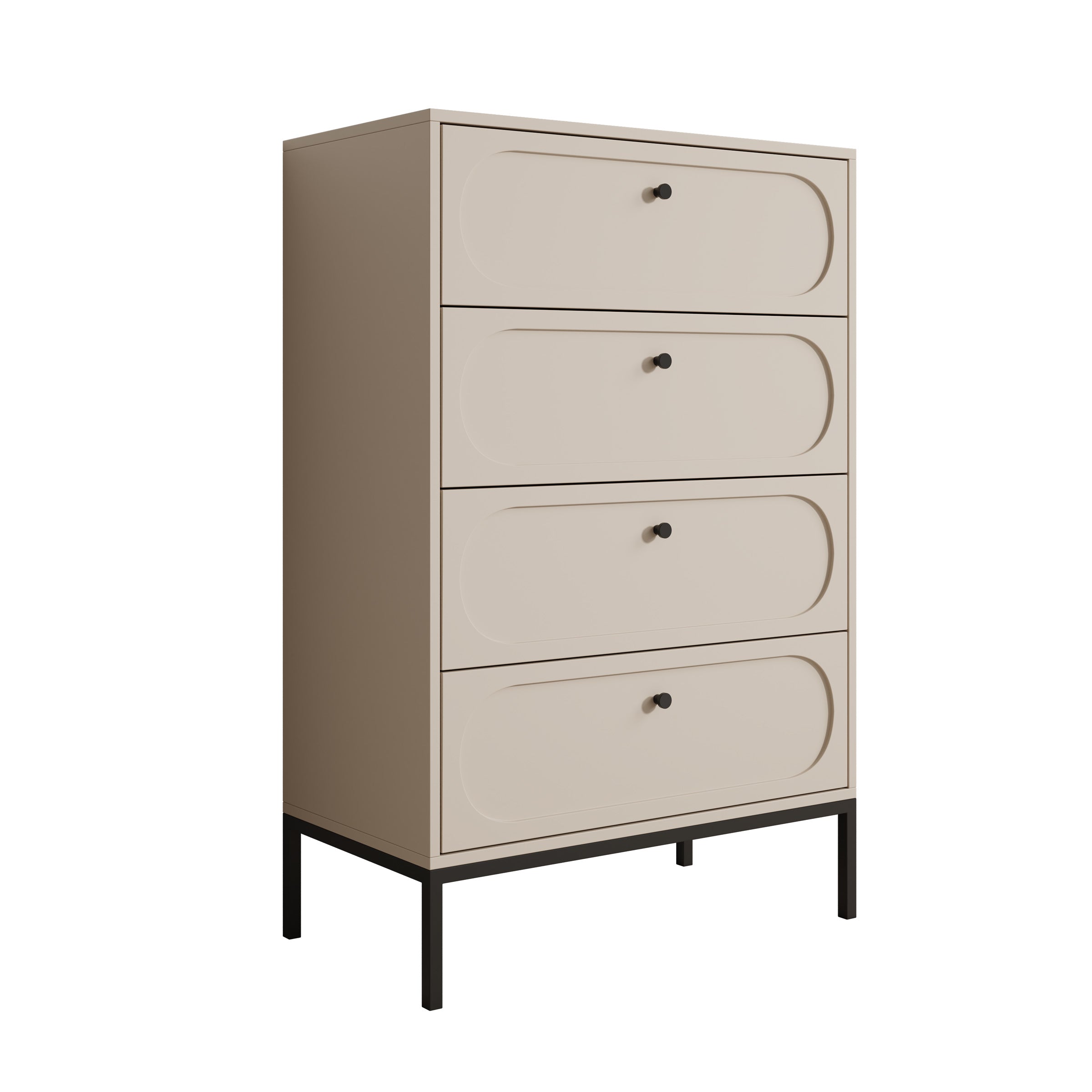Montserrat - Ladekast met 4 lades - Beige - 80x40x115 cm