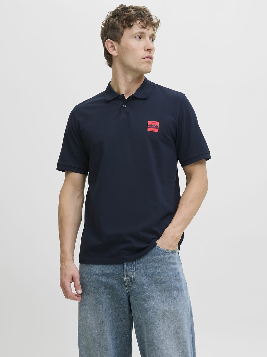 JACK & JONES<br>Camisa polo de manga curta, logotipo pequeno