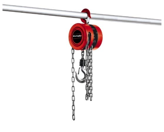 Einhell 2250110, Kjettingtalje, 1000 kg, 2,5 m, Rød, 8,5 kg, 250 mm