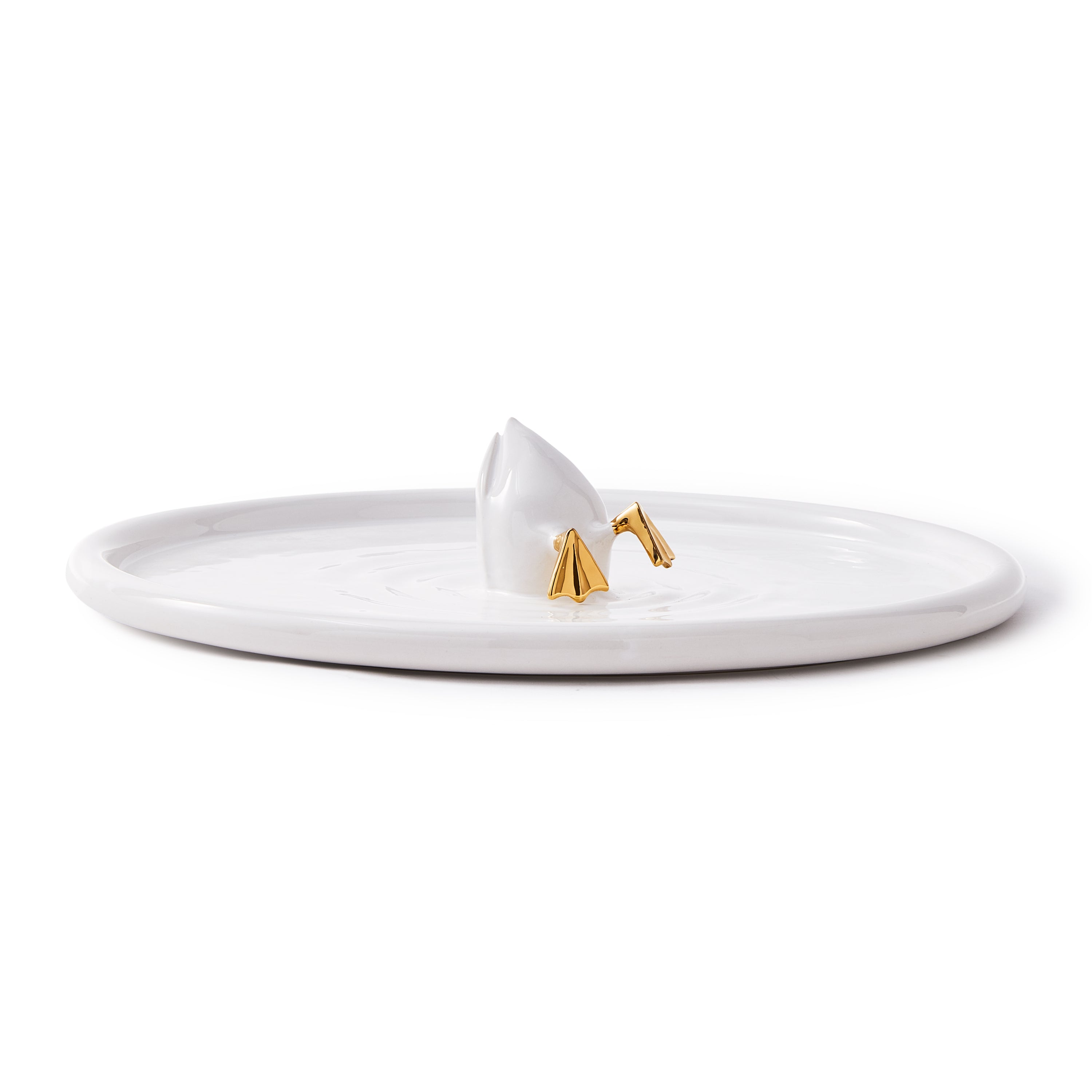 POLSPOTTEN Diving Duck Dienblad Ã 40 cm - Wit