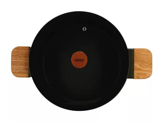 Ogo Living - Faitout Ector 24cm En Aluminium Kaki Avec Manche En Bois