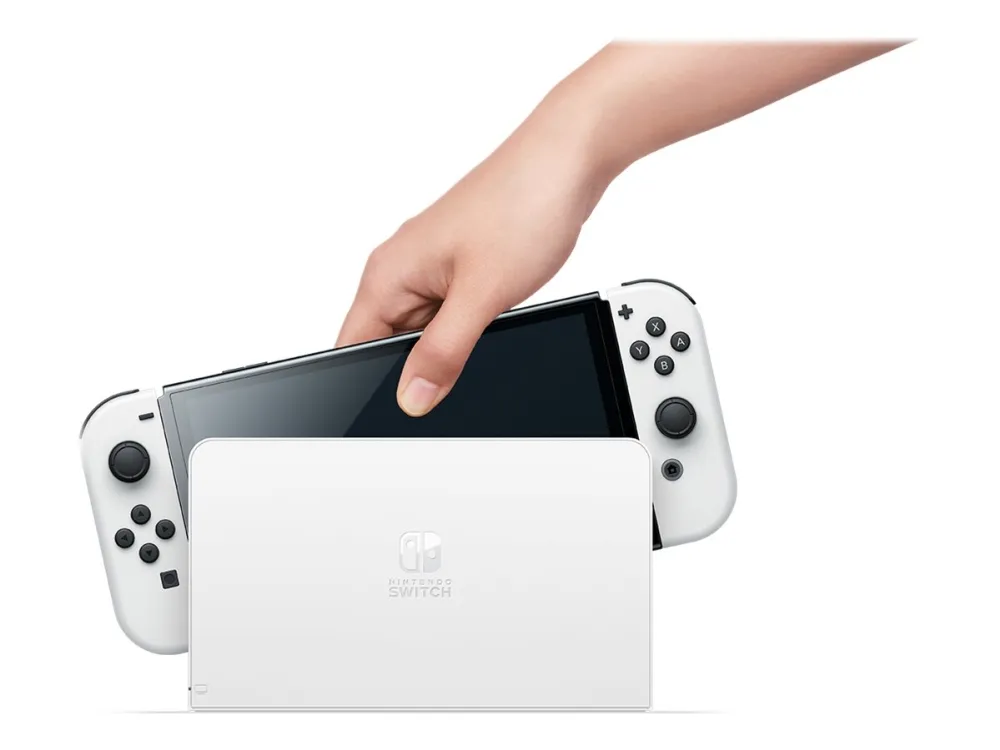 Nintendo | Switch OLED - Spilkonsol - Full HD - 64GB - Hvid | Inkl. 2 x Joy-Con (Hvid)