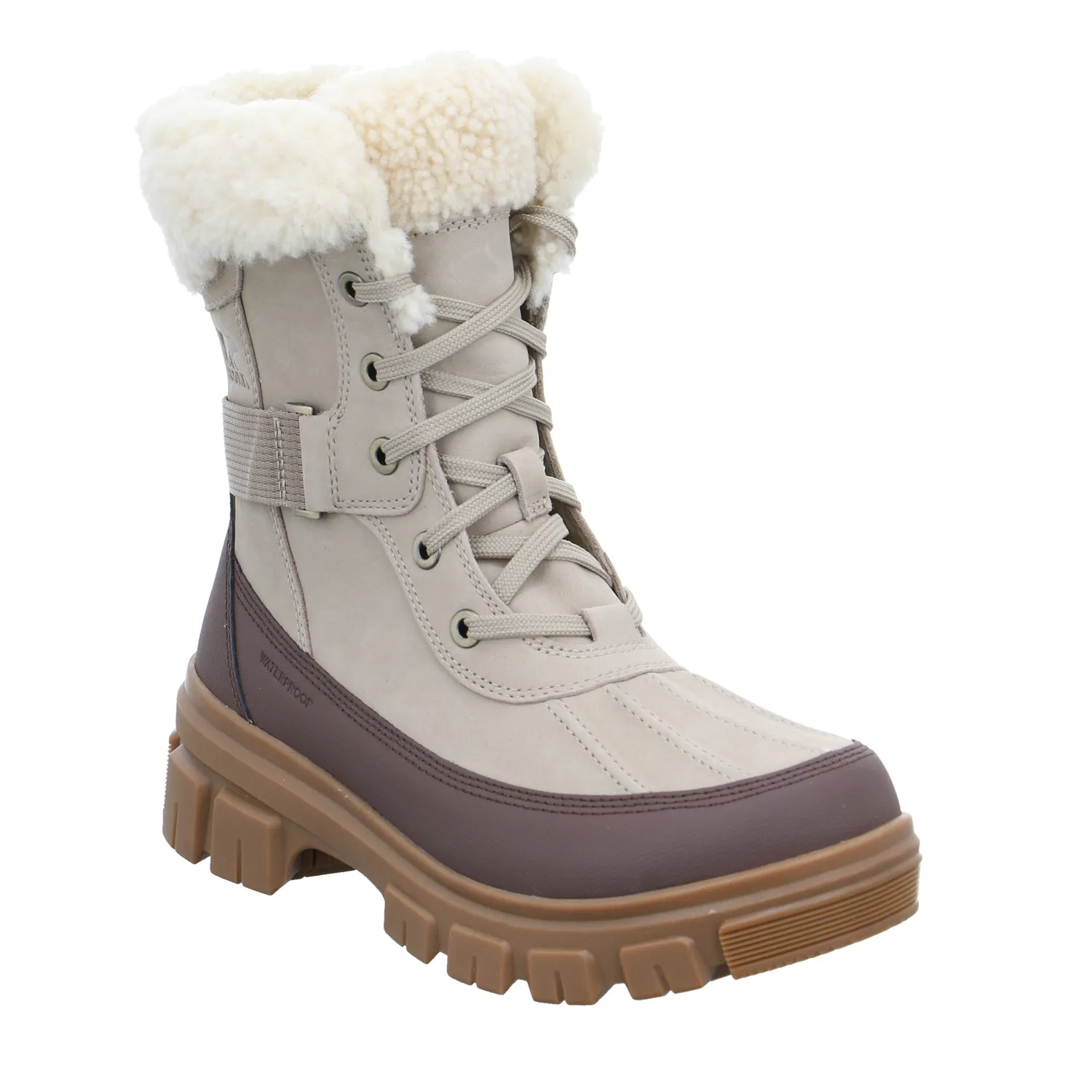 SOREL Snowboot Taupe Leder  wasserdicht
