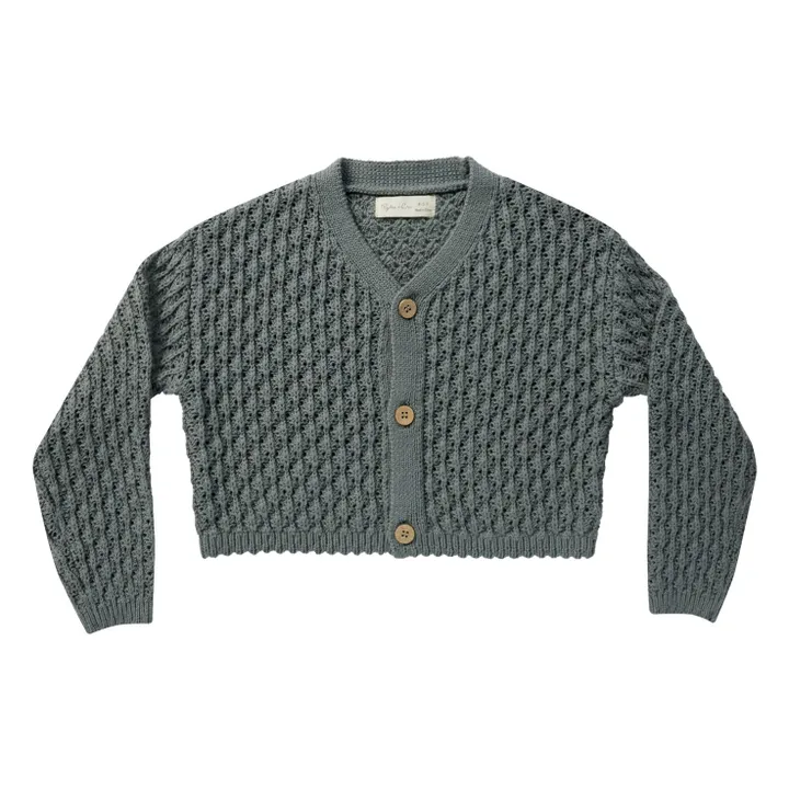 Rylee + Cru Cardigan Ella Crochet | Bleu indigo