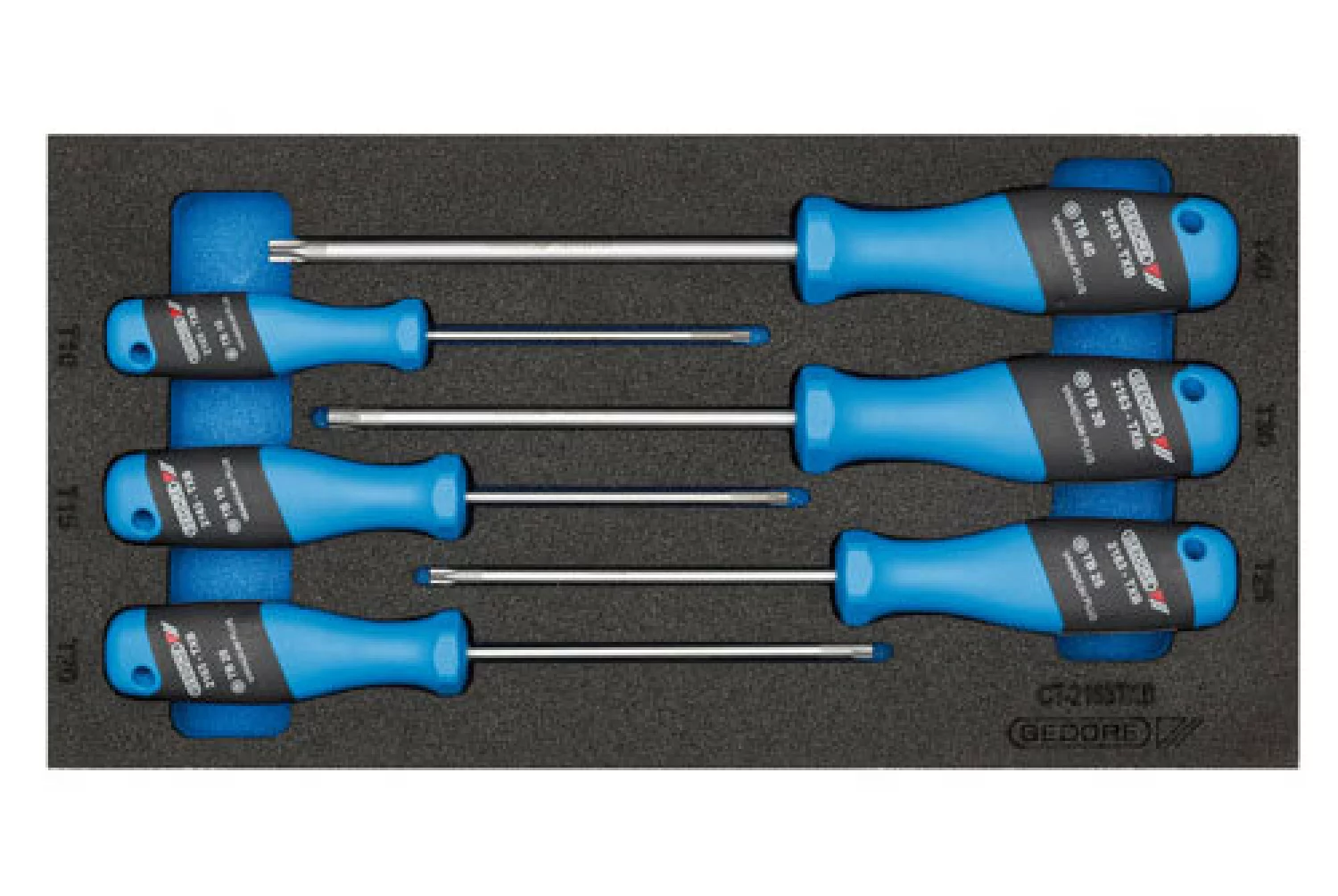 Gedore 1500 CT1-2163 TX 3-C 6 delige torx Schroevendraaierset in 1/3 CT module