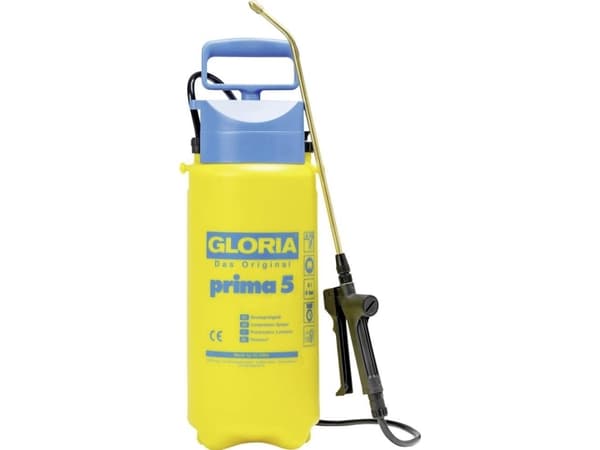 GLORIA Prima 5, Håndbasert sprøytepistol, 7 l, 5 l, Blå, Gult, Plast, Messing