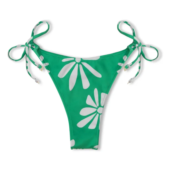 Zulu & Zephyr Bas de Maillot Fleuri Reversible | Vert
