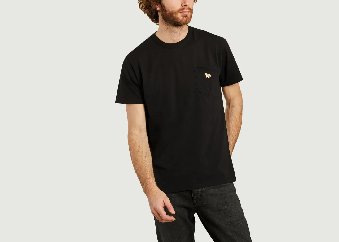 T-shirt Fox Profil patch Maison Kitsuné