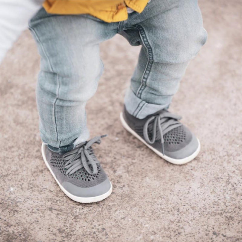 Bobux Bobux Step-up Play Knit gris blanc jaune