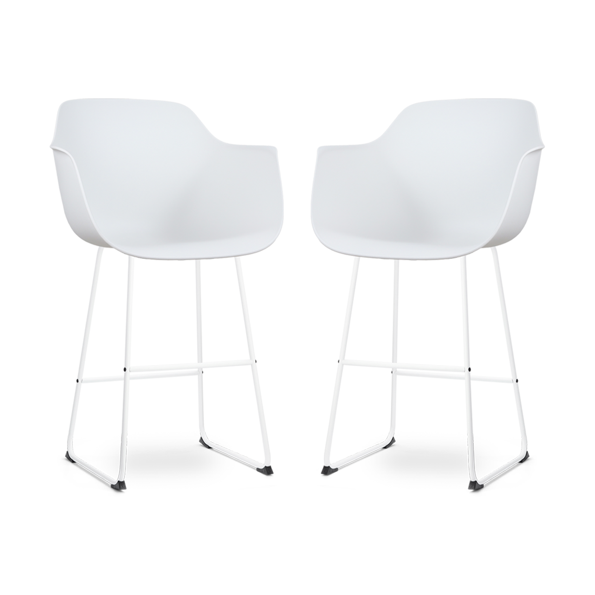 Barkruk Nino-Puk  - 75 cm - set van 2 Wit