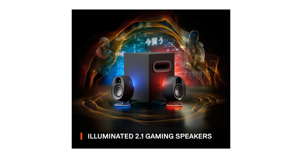 SteelSeriesArena 7 luidspreker  (Zwart, Bluetooth, 3.5 mm jack connector, optische aansluiting)