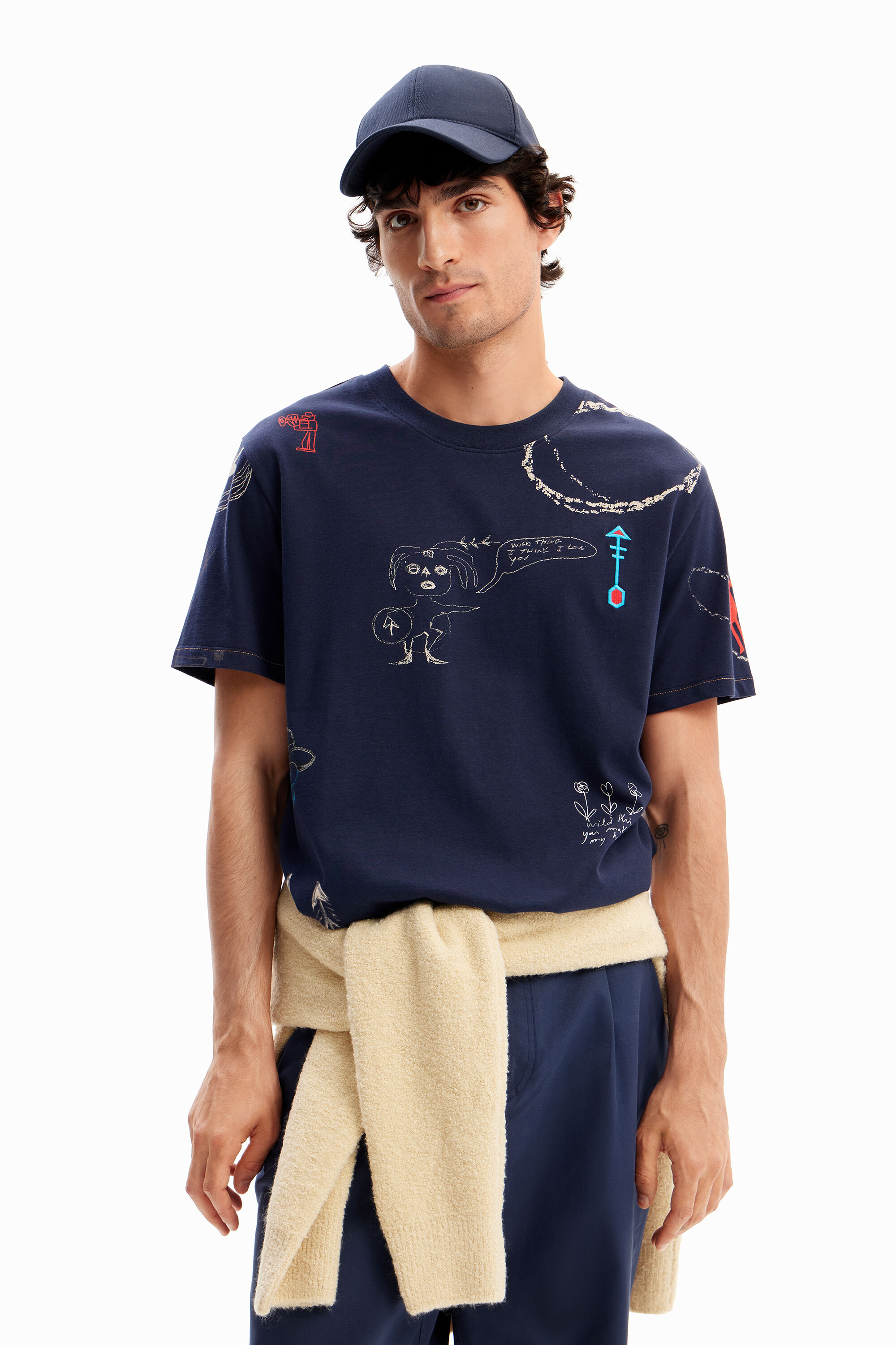 Ilustrações de setas em camisetas