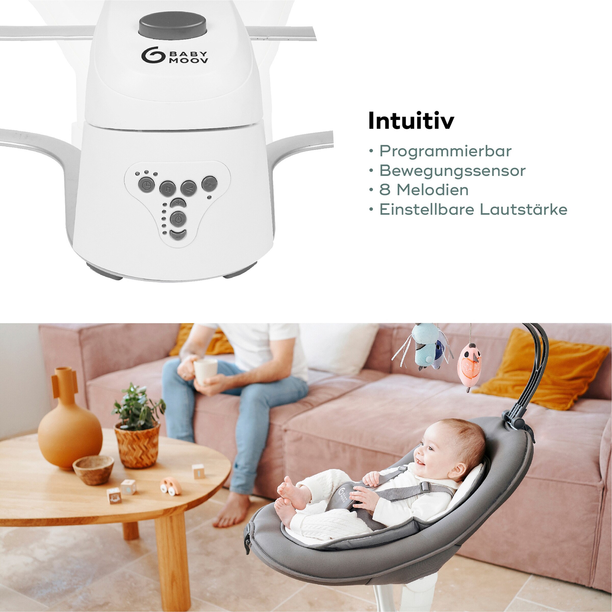 Babymoov Babyschaukel Swoon Motion Zinc