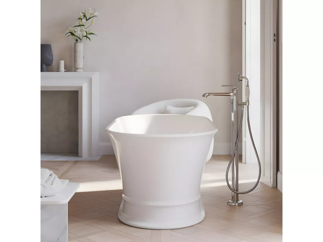 baignoire îlot OMNIRES CLASSICA M+ 160X79 CM couleur : blanc finition : brillant bonde et siphon inclus