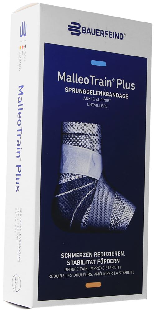 Bauerfeind MalleoTrain Plus Aktivbandage Gr2 links titan 1 Stk