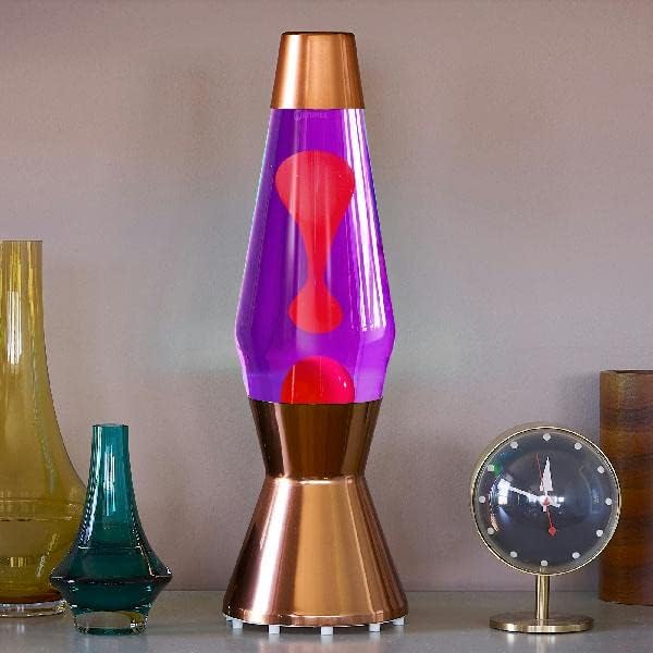 Mathmos Astro Lavalampe in Kupfer | Britische Erfinder des Designklassikers von 1963 | Lavalampen in Violett und Rot | Handgefertigt in Großbritannien nach höchsten Sicherheitsstandards