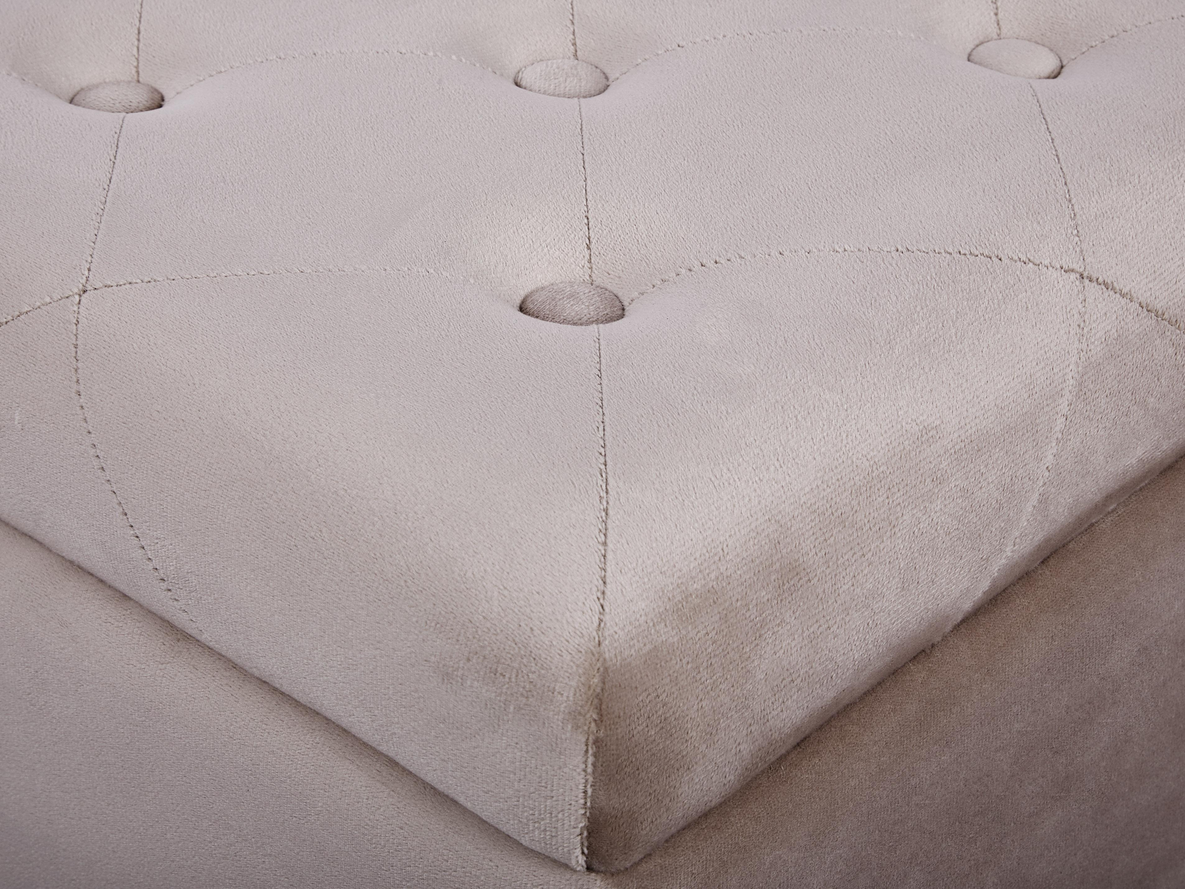 Poef met opbergruimte LORETTO Fluweel Beige