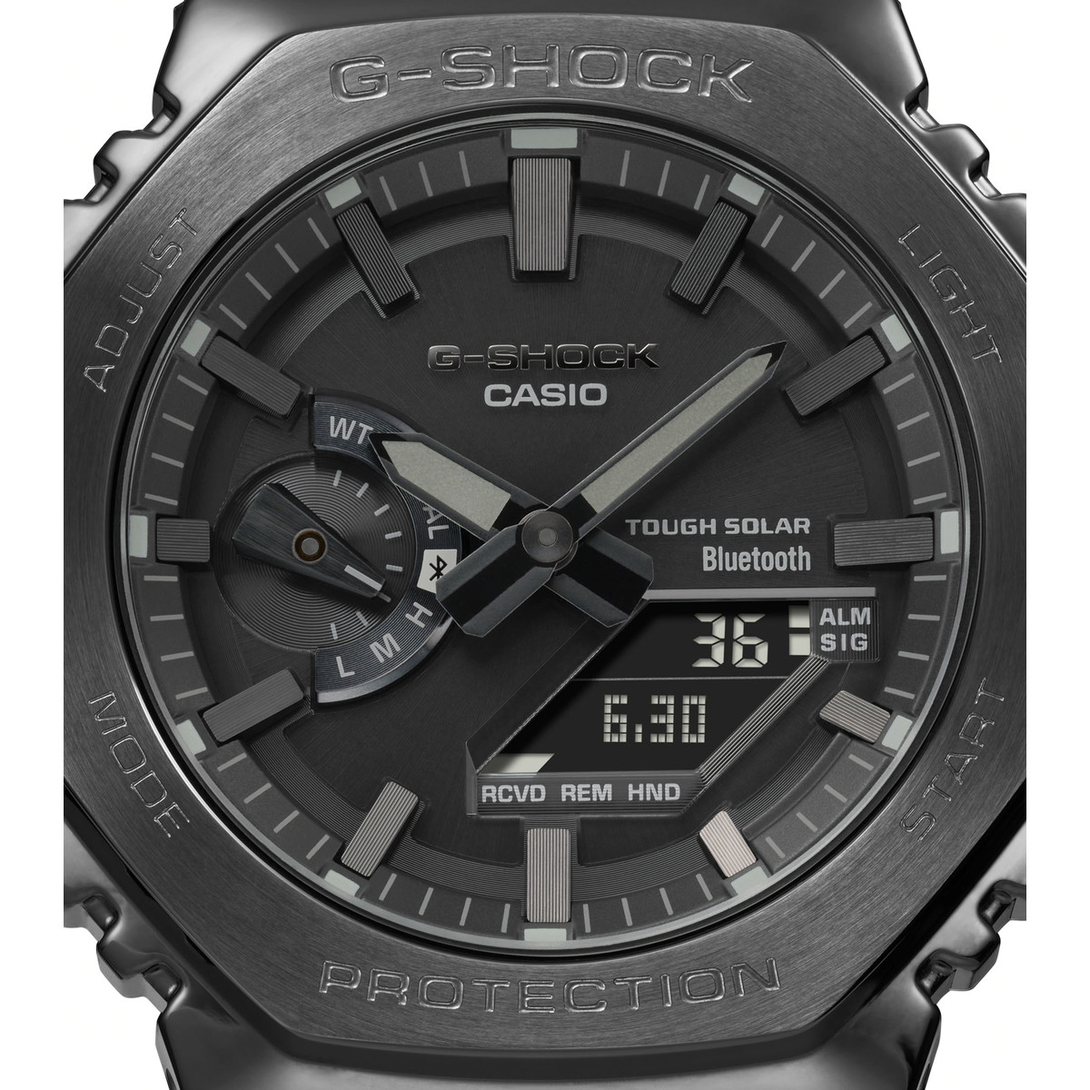 Montre G-SHOCK PREMIUM homme résine bracelet acier noir mat
