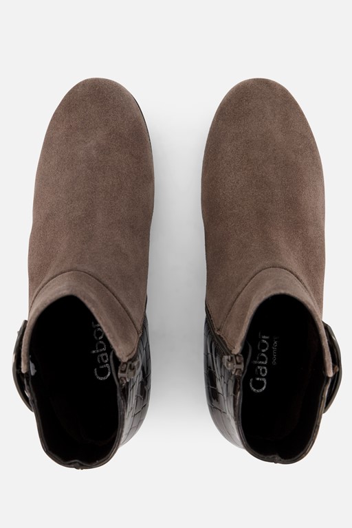Gabor Enkellaarsjes bruin Suede