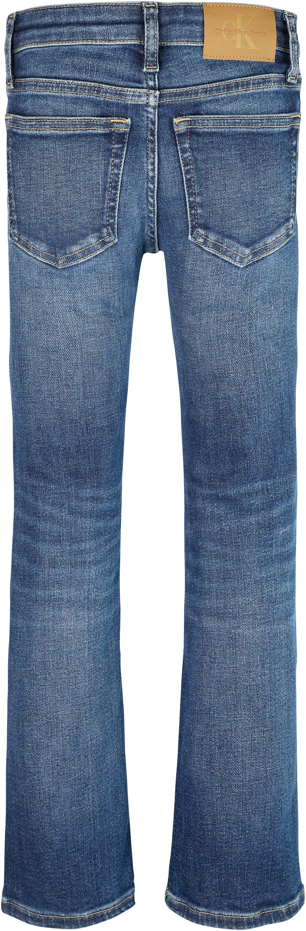 Calvin Klein Jeans Bootcut-Jeans »MR FLARE DARK BLUE VISUAL DENIM« für Kinder bis 16 Jahre mit Logopatch