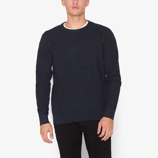Signal Kyler Structure Crew Striktrøje, Deep Blue Melange, 4XL