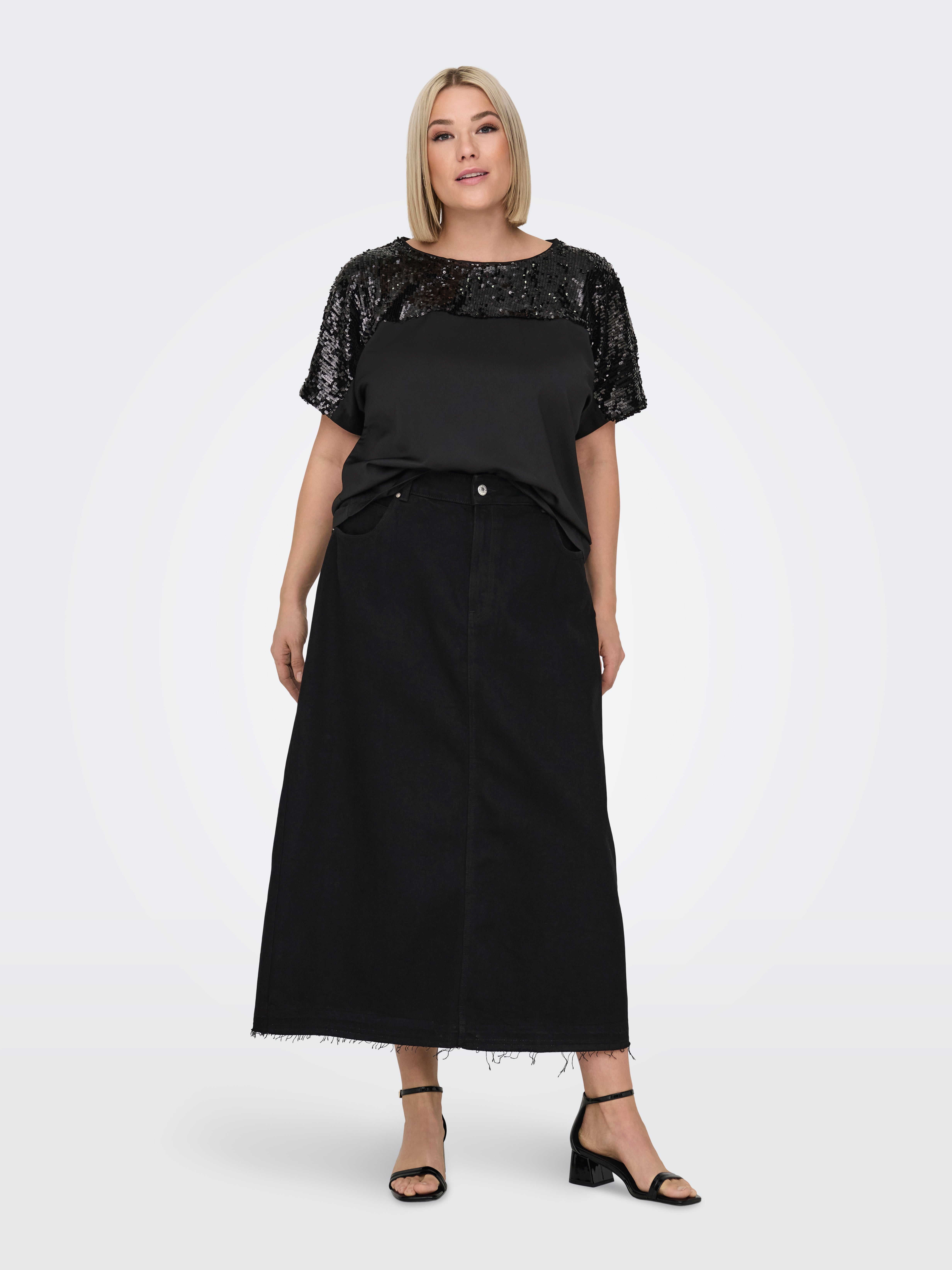 CARNELIA Jeansrock Washed Black
