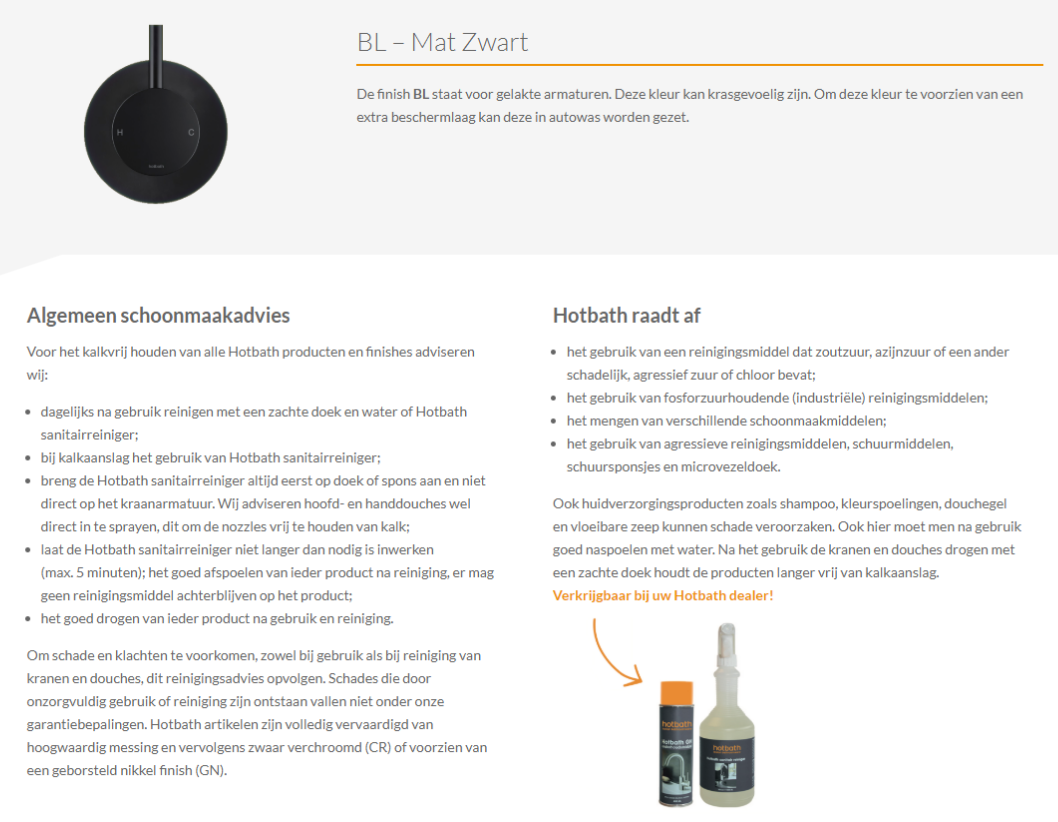 Hotbath Cobber afbouwdeel Inbouw Douche Thermostaat Horizontaal Zwart Mat CB7067