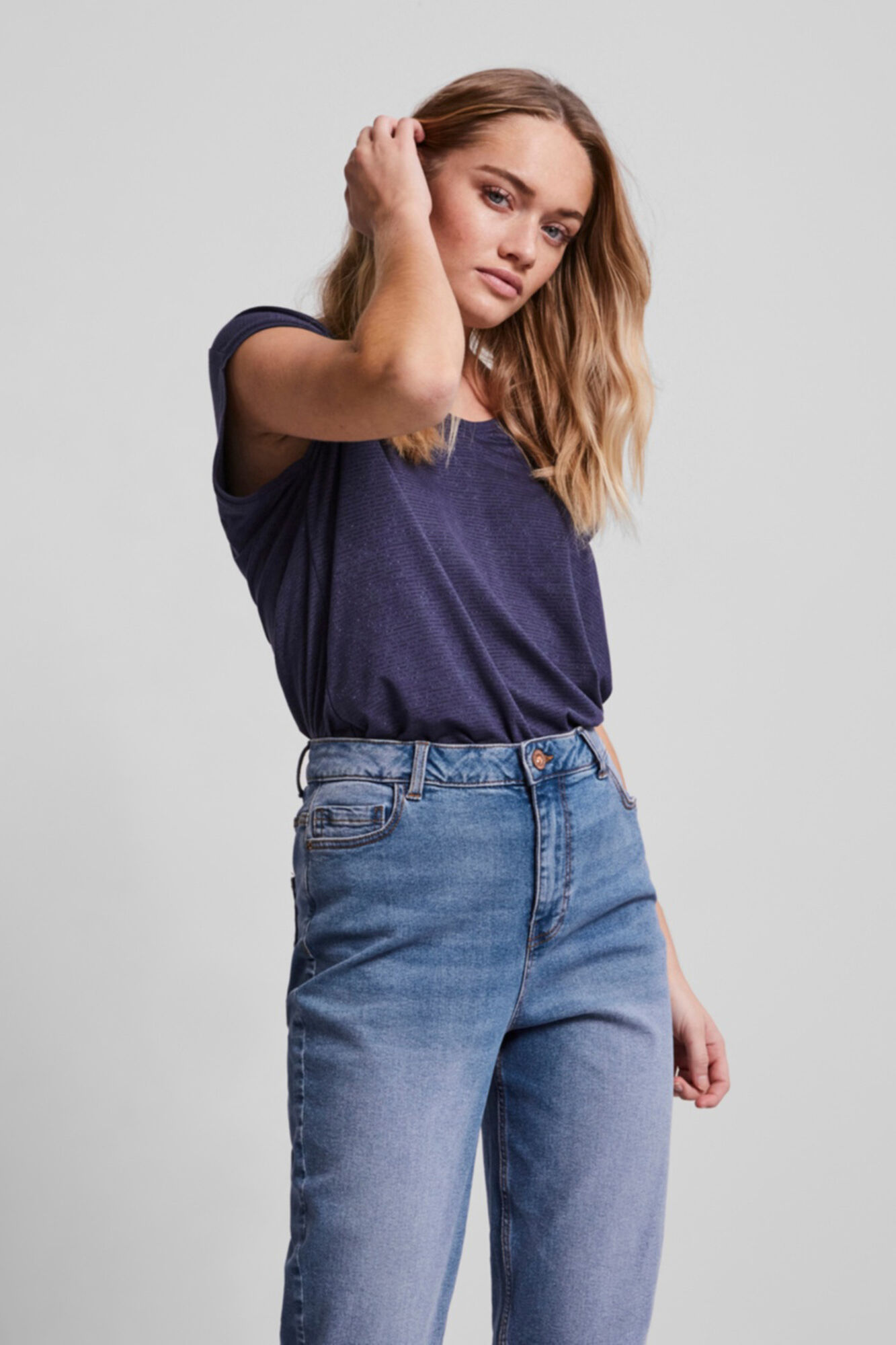 Camiseta básica de lurex