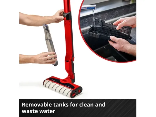 Einhell CLEANEXXO, Laminat, Fliser, Træ, Våd, 400 ml, Rød, Kasse, 2,5 kg - SOLO
