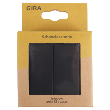 Gira E2 Inbouw Serieschakelaar Mat Zwart