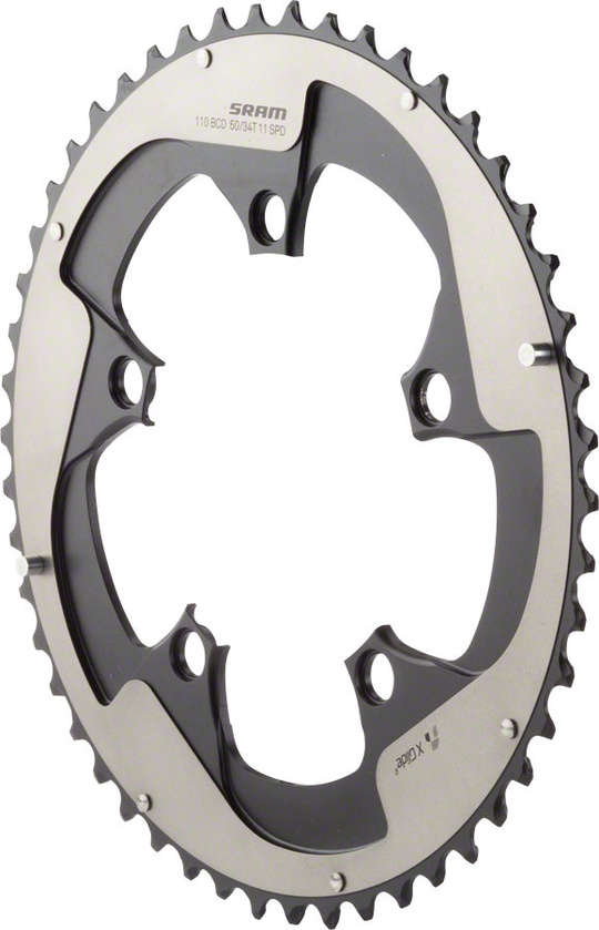 SRAM Red22 Kettingblad Buiten 11-speed 110 mm 50T Aluminium Grijs