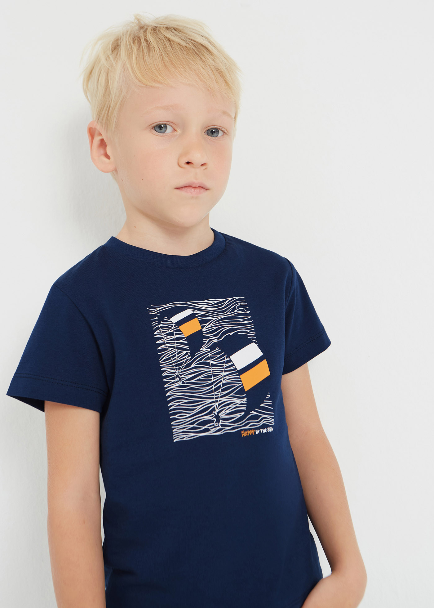 Conjunto de 2 camisetas de algodão sustentável para meninos