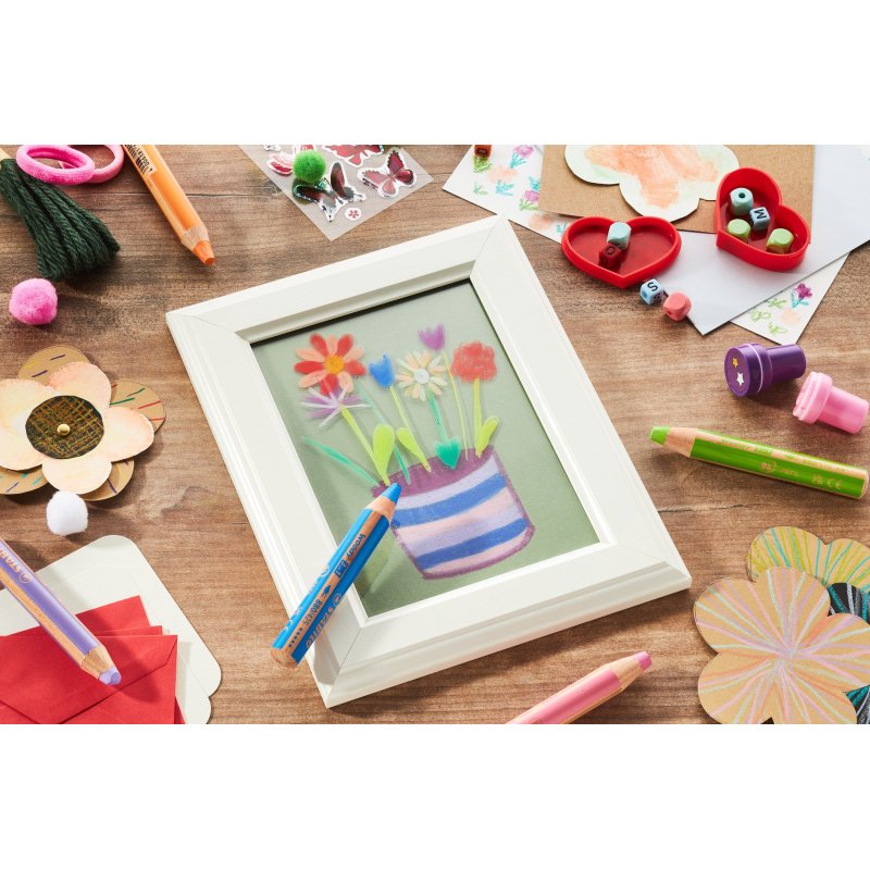 Crayon multi talents stabilo woody 3 in 1 terre de cyan