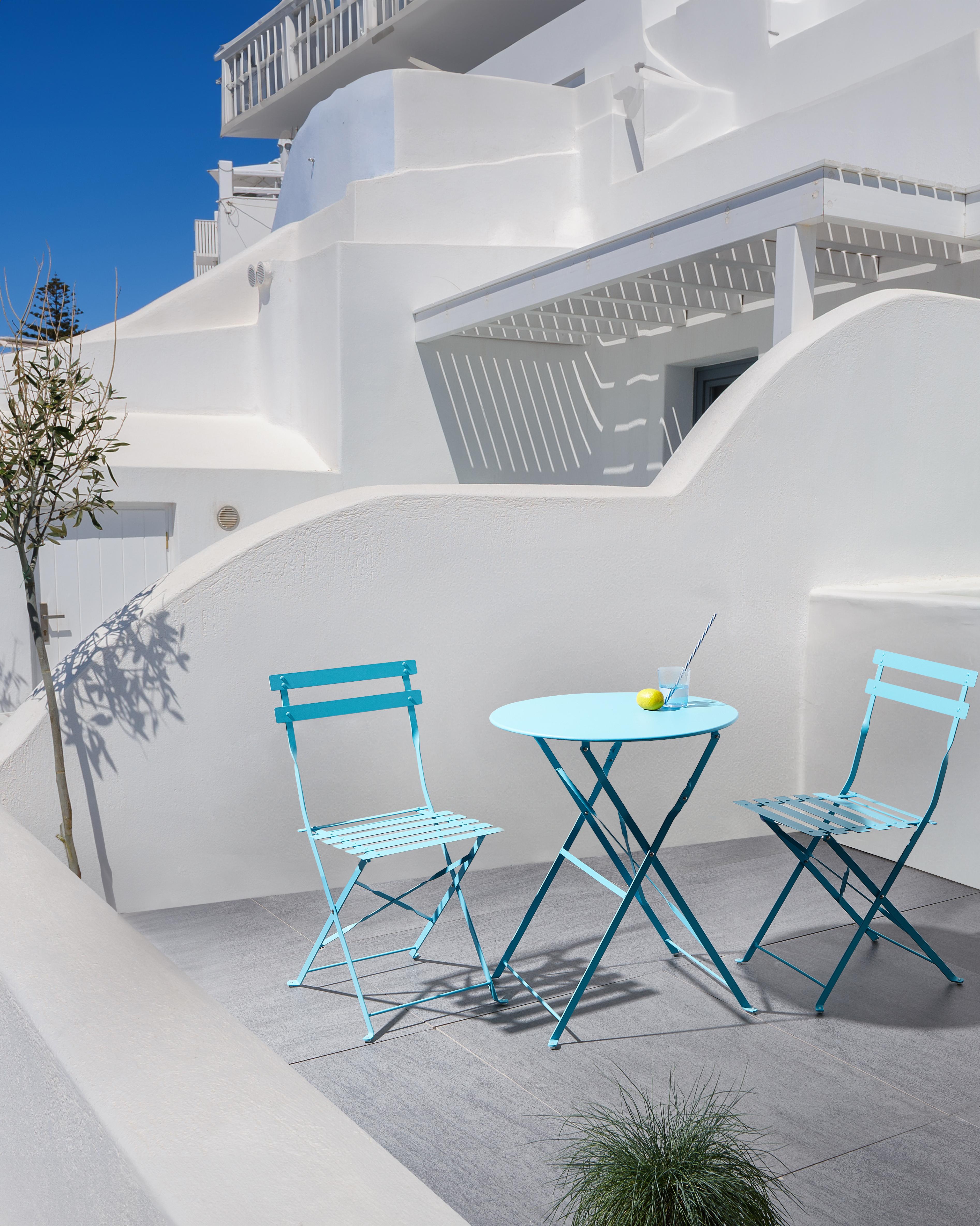 Bistroset inklapbaar FIORI Metaal Turquoise