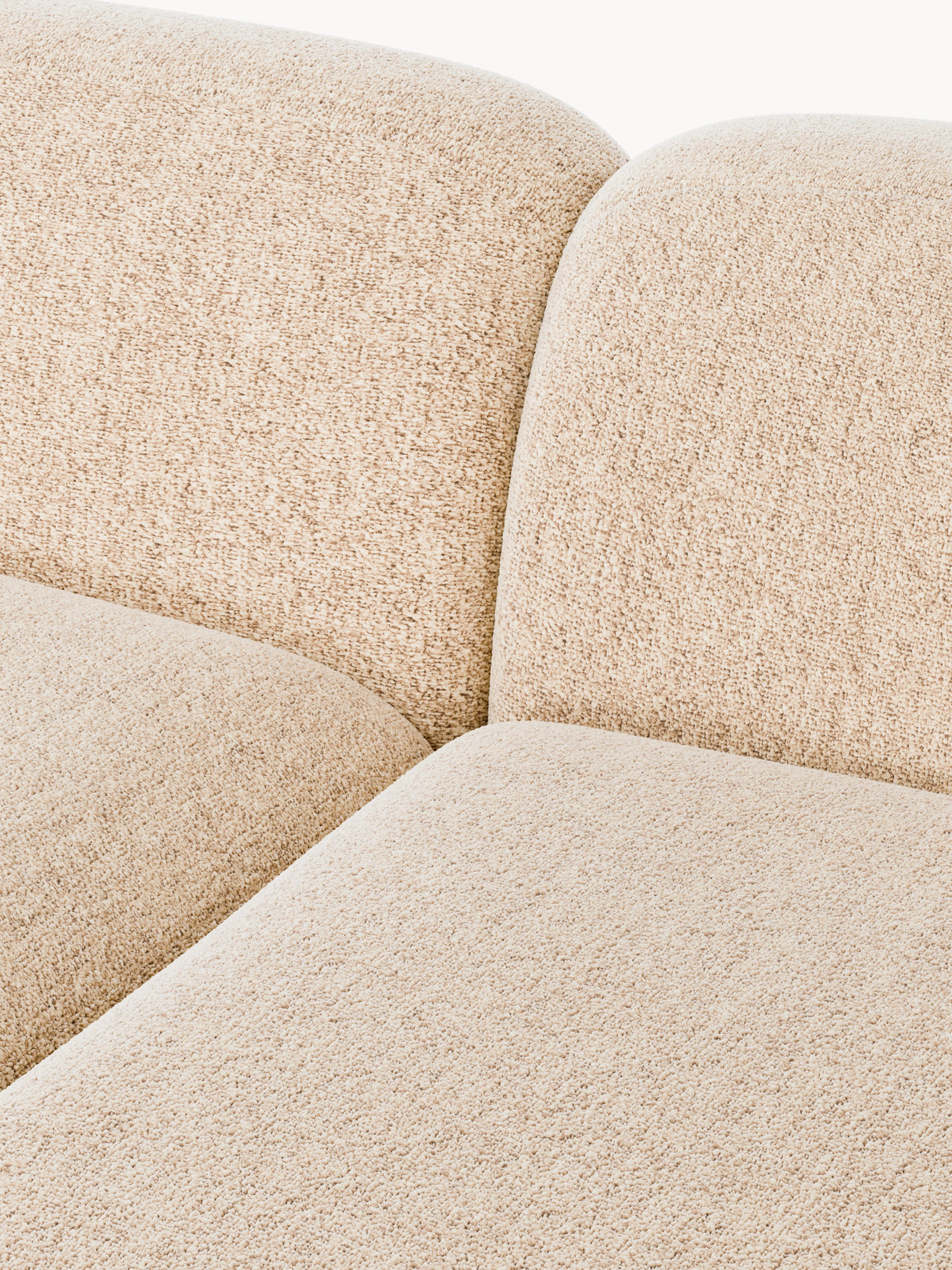 Modulaire bouclé XL hoekbank Wolke met chaise longue
