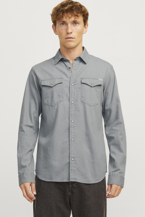 Jack & Jones grijze heren overhemd