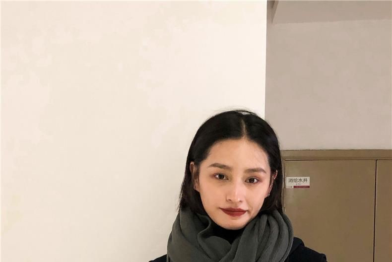 Hyeeun - Effen gebreide sjaal